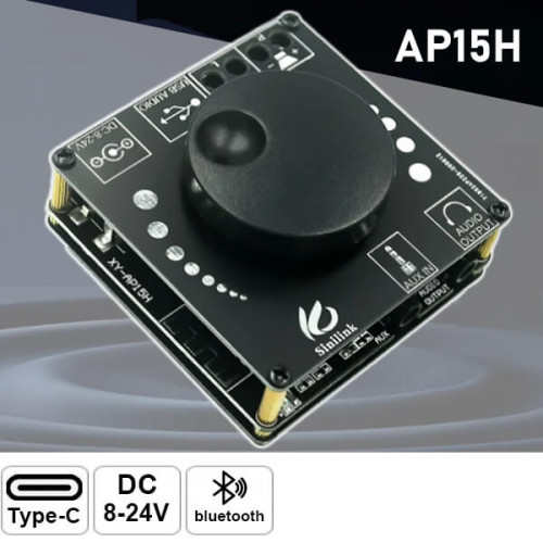 Аудио усилитель Sinilink XY-AP15H 2x20W с Bluetooth V5.0