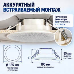 Потолочная колонка 20 Вт, 70/100 В, SPN01