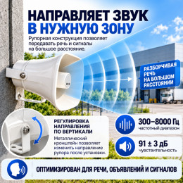Рупорный громкоговоритель всепогодный SPN03