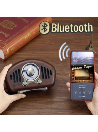 RETRO радиоприемник AM/FM Bluetooth 16Вт, 909-2 