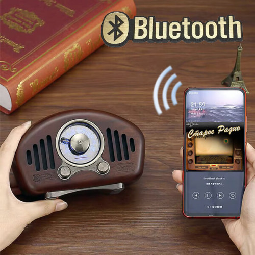 Переносной ретро радиоприемник с Bluetooth, microSD, Radio 908-2