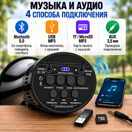 Мегафон ручной 40 Вт, Bluetooth, запись, сирена Орбита SPN05