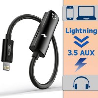 Lightning → 3.5 мм + зарядка, переходник на наушники (Sendem A07)