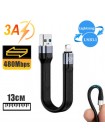 Кабель Apple Lightning на USB, для iPhone, короткий 13см, 20W, USB2.0