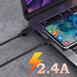 Кабель USB → USB micro, 1м, силикон, Borofone BX42