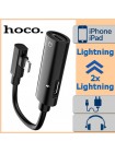 Адаптер Lightning 2-в-1 для наушников и зарядки Hoco LS18
