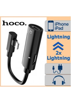 Lightning адаптер 2-в-1 для наушников и зарядки Hoco LS18