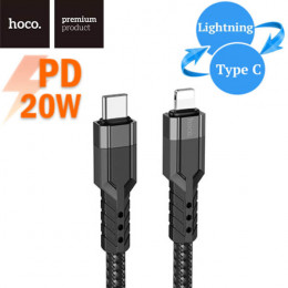 Кабель Type-C → Lightning PD 20Вт, 1.2м, нейлон, Hoco U110