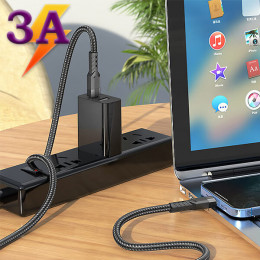 Кабель Type-C → Lightning PD 20Вт, 1.2м, нейлон, Hoco U110