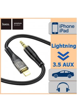 Lightning → Jack 3,5 кабель 1м Hoco UPA25 нейлон