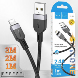 Кабель USB → Lightning 1м, 2м, 3м силикон Hoco X109