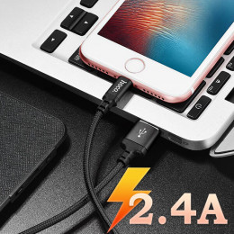 Кабель USB → Lightning, 2м, нейлон, Hoco X14