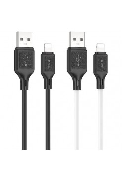 Кабель USB → Lightning, 1м, силикон, Hoco X90