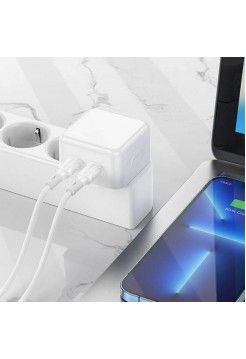 Сетевая зарядка 35Вт, 2хUSB-C, Borofone BA76A