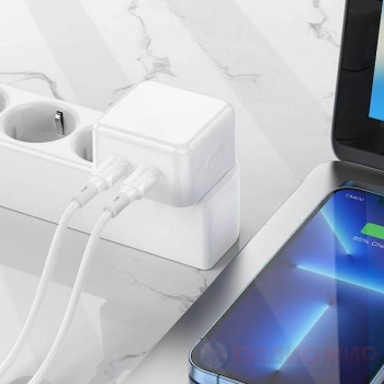 Быстрая двойная зарядка Borofone BA76A 35W с двумя USB-C портами