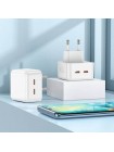 Быстрая двойная зарядка Borofone BA76A 35W с двумя USB-C портами