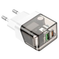 Сетевая зарядка 20Вт, USB-C + USB, Borofone BA80A