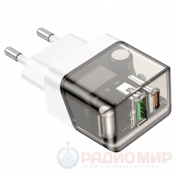 Сетевая зарядка 20Вт, USB-C + USB, Borofone BA80A