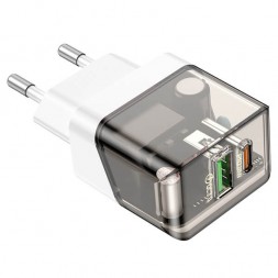 Сетевая зарядка 20Вт, USB-C + USB, Borofone BA80A