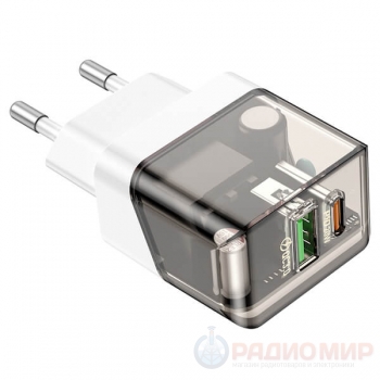 Сетевое зарядное устройство Borofone BA80A Scenery 20 W — 1×USB-A + 1×USB-C