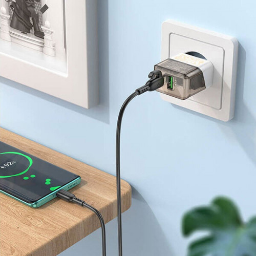 Сетевое зарядное устройство Borofone BA80A Scenery 20 W — 1×USB-A + 1×USB-C