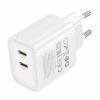 Быстрая двойная зарядка BOROFONE BA85A 35W с двумя USB-C портами