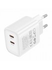 Быстрая двойная зарядка BOROFONE BA85A 35W с двумя USB-C портами