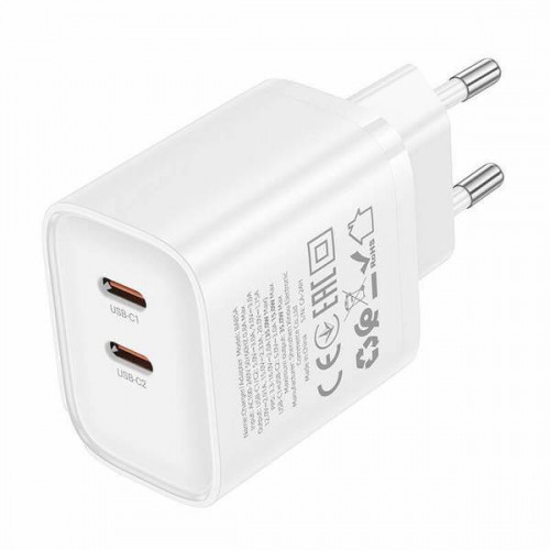 Быстрая двойная зарядка BOROFONE BA85A 35W с двумя USB-C портами