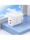 Быстрая двойная зарядка BOROFONE BA85A 35W с двумя USB-C портами