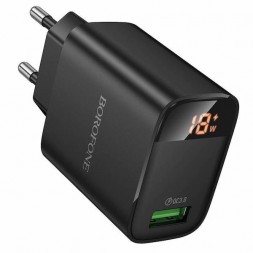 Сетевая зарядка 18Вт, USB, дисплей, Borofone BA95A