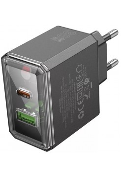 Сетевая зарядка 30Вт, USB-C + USB, Borofone BAS32A