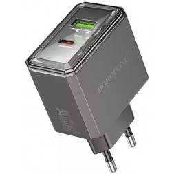 Сетевая зарядка 30Вт, USB-C + USB, Borofone BAS32A