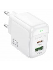 Сетевая зарядка 30Вт, USB-C + USB, Borofone BAS45A
