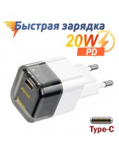 Быстрая сетевая зарядка Type-C, PD20W, Hoco C125A