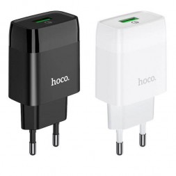 Сетевая зарядка 18Вт, USB, Hoco C72Q