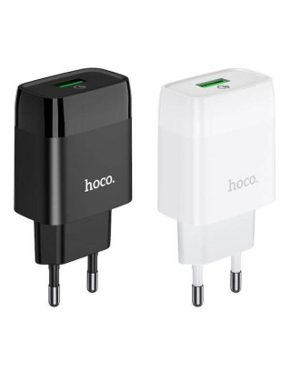 Сетевая зарядка 18Вт, USB, Hoco C72Q