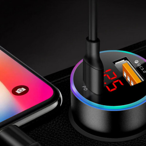 Автомобильное зарядное устройство TDS TS-CAU70 (USB+Type-C)