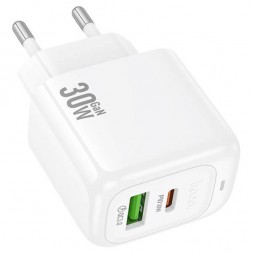 Сетевая зарядка 30Вт, USB-C + USB, Hoco CS55A
