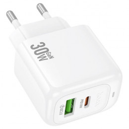 Сетевая зарядка 30Вт, USB-C + USB, Hoco CS55A
