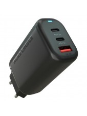 Сетевая зарядка 65Вт, USB-C + USB, c кабелем, MoreChoice NC79a