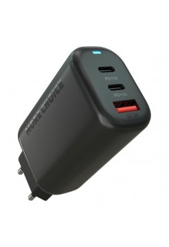 Сетевая зарядка 65Вт, USB-C + USB, c кабелем, MoreChoice NC79a