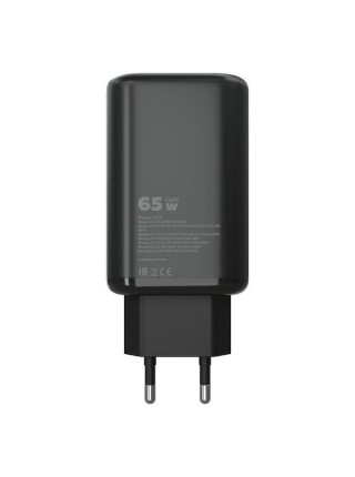 Сетевая зарядка 65Вт, USB-C + USB, c кабелем, MoreChoice NC79a