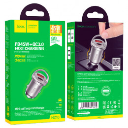 Зарядка в авто Type-C+USB, PD45W Hoco NZ10