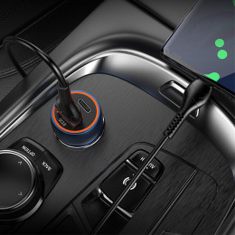 Зарядка в авто Type-C+USB, PD20W Hoco Z46A