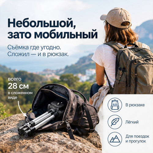 Штатив трипод для смартфонов OT-SMH08 65см