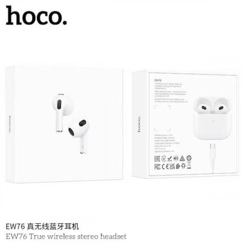 Hoco EW76 TWS — Bluetooth 5.4 наушники-вкладыши с сенсорным управлением