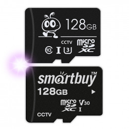Карта памяти microSD 128Гб SmartBuy, 4K видео