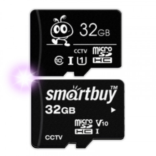 Карта памяти microSD 32GB Smartbuy U1/V10 с адаптером