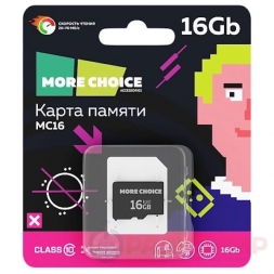 Карта памяти microSD  16Гб (MoreChoice V10)