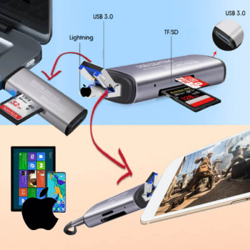 Картридер для microSD карт к ноутбукам, айфонам, ПК Орбита OT-PCR15